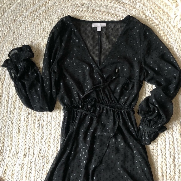 NORDSTROM Chelsea 28 maxi float dress  swimsuit cover up in black xxs - Picture 4 of 6